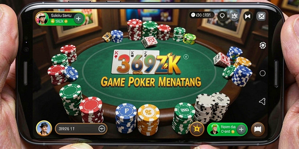 Tangkapan layar gameplay yang menampilkan suasana Poker yang mengasyikkan.
