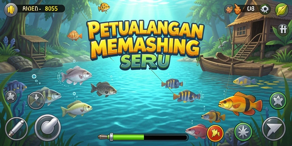 Tampilan gameplay memancing yang realistis dan menantang