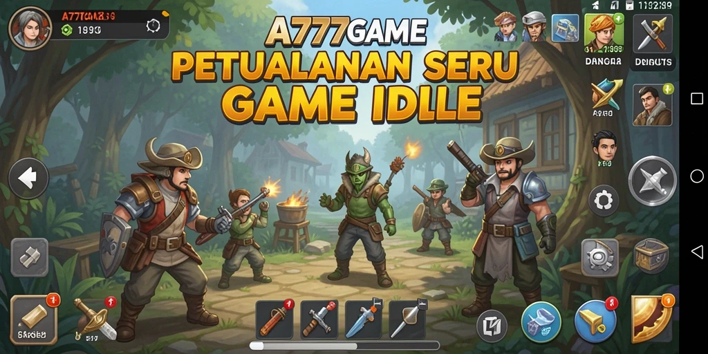 Tampilan gameplay A777GAME yang menarik dan penuh warna.
