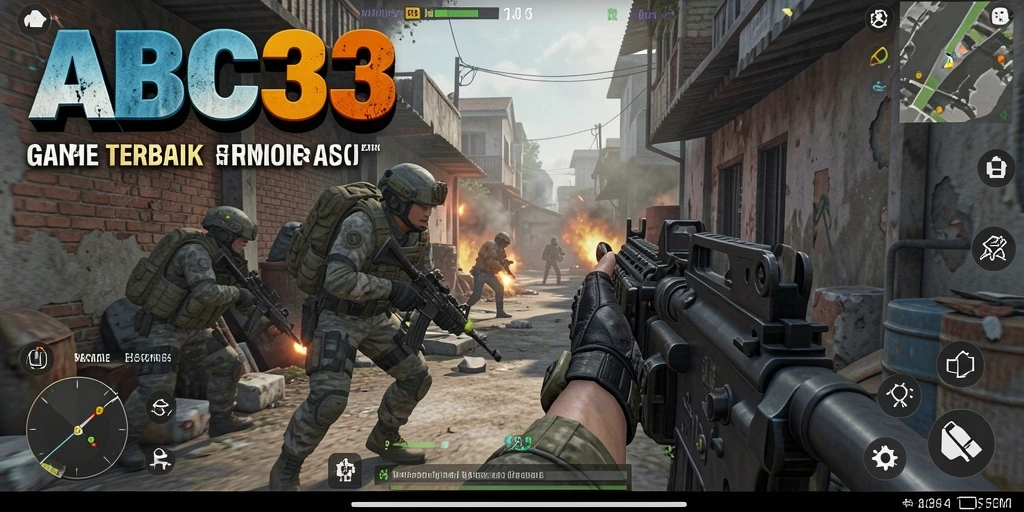 Tangkapan layar ABC33 menampilkan pertempuran mendebarkan dalam game FPS.