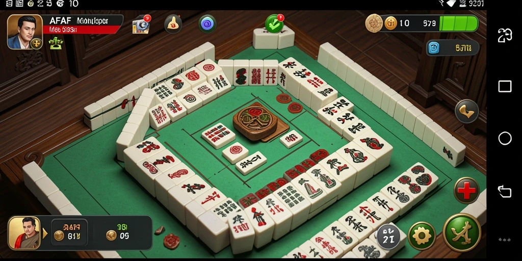 Screenshot gameplay AFAF yang menampilkan suasana Mahjong.