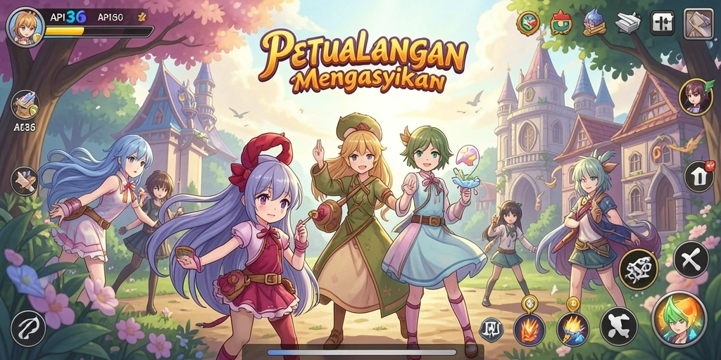 Gameplay action-packed dari API36 dengan karakter anime yang menarik.