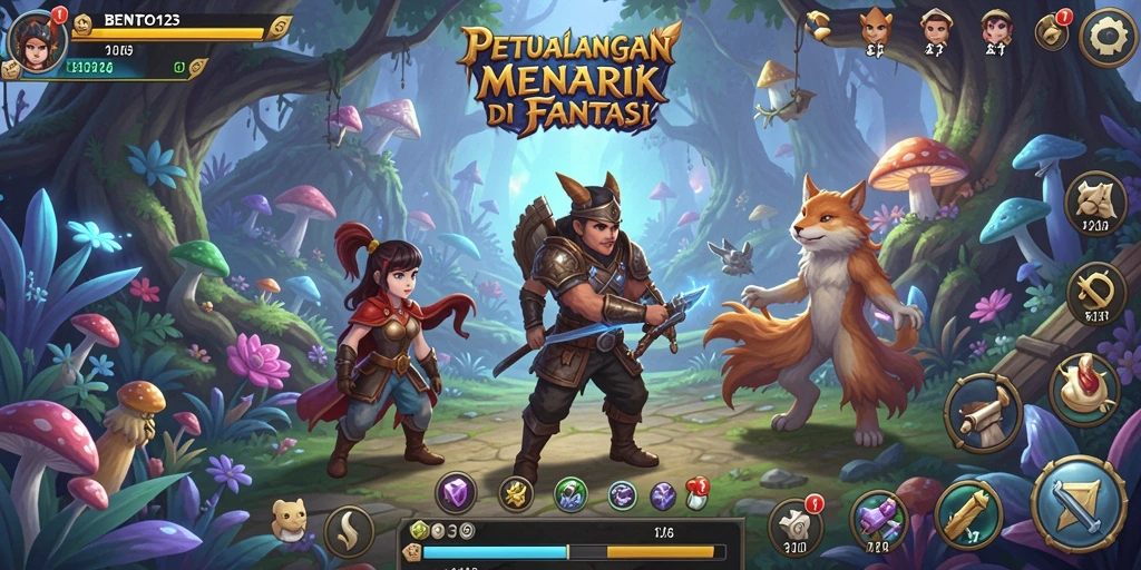 Menampilkan gameplay mendebarkan di dunia fantasi.