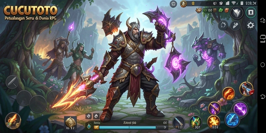 Screenshot gameplay CUCUTOTO yang menampilkan aksi petualangan RPG.