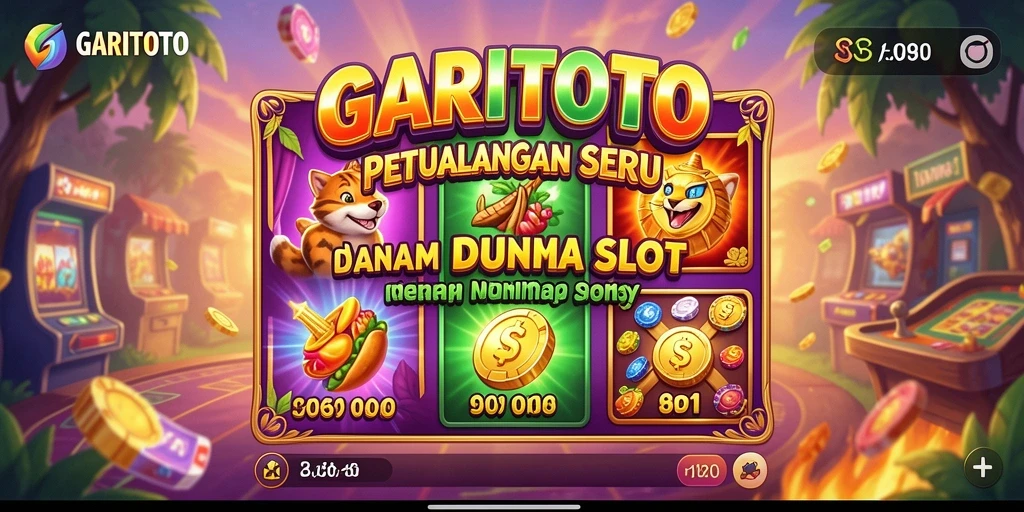 Screenshot GARITOTO menampilkan gameplay slot yang menarik dan penuh warna.