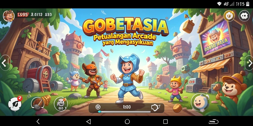 Screenshot GOBETASIA menunjukkan gameplay yang seru dan penuh warna.