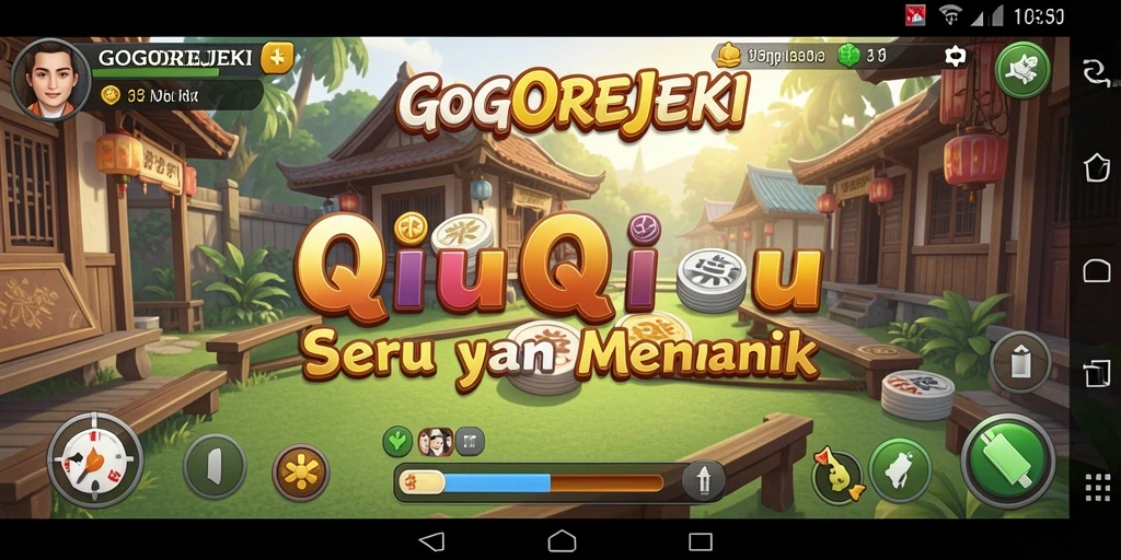 Screenshot gameplay GOGOREJEKI yang menampilkan keseruan permainan QiuQiu.
