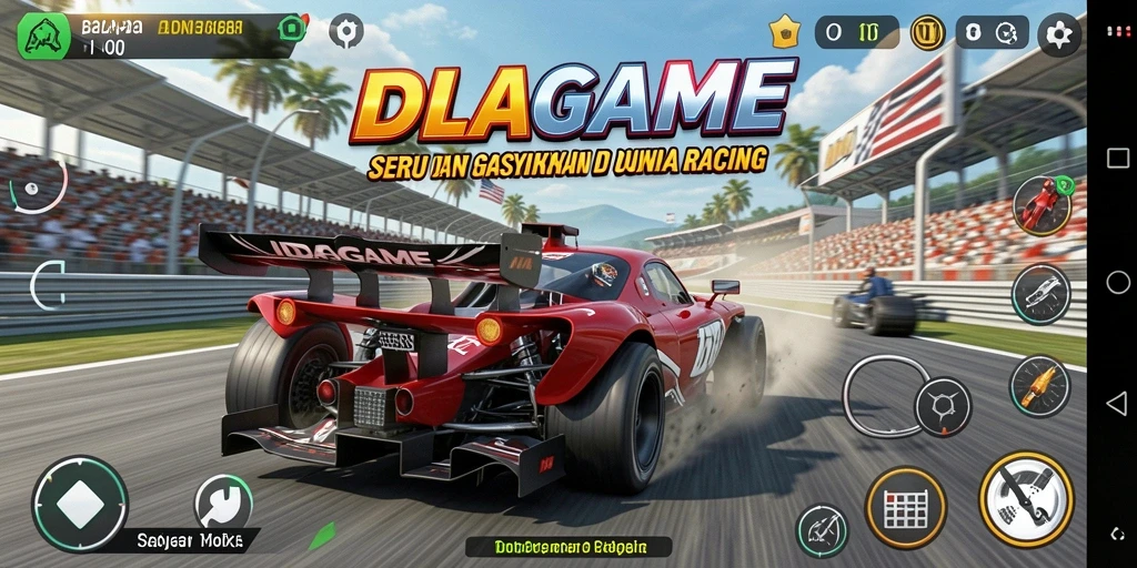 Tangkapan layar gameplay balapan dari IDAGAME yang menampilkan aksi mendebarkan.