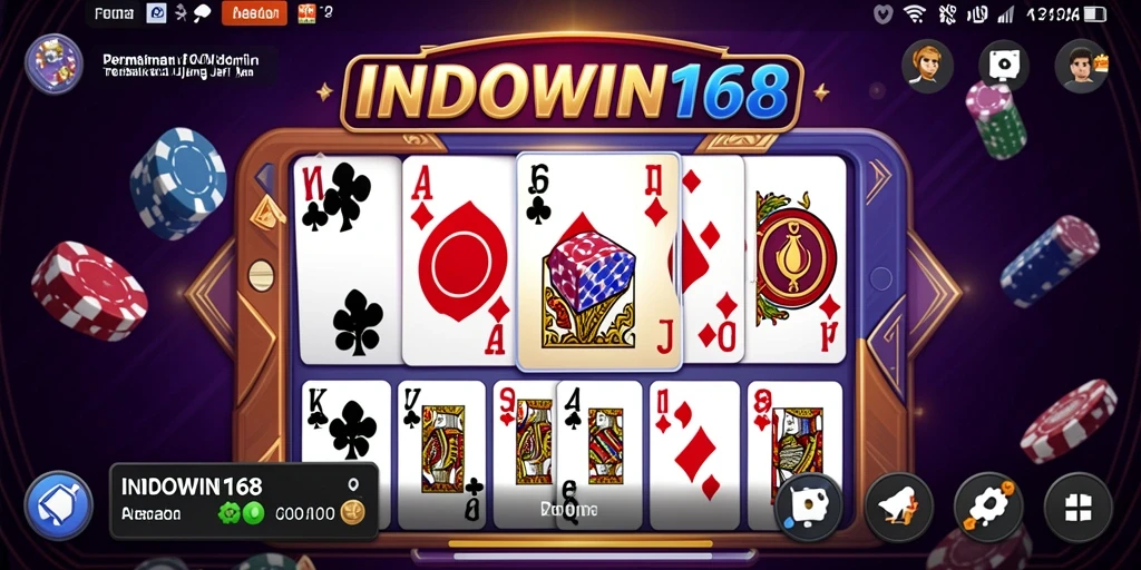 Screenshot INDOWIN168 menampilkan permainan domino yang seru dan interaktif.