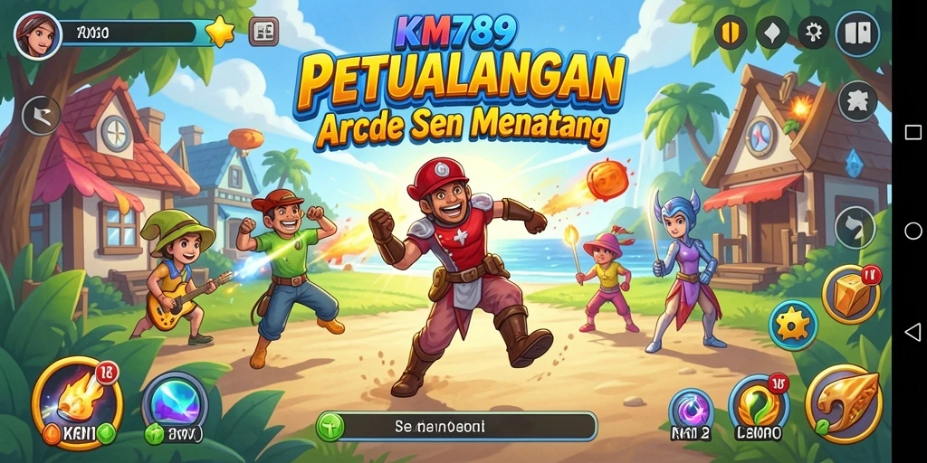 Tampilan gameplay yang menarik dan penuh warna dari KM789.