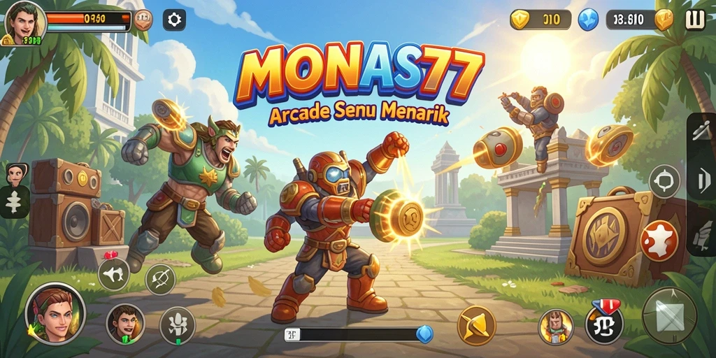 Screenshot gameplay MONAS77 yang menunjukkan aksi Arcade yang seru.