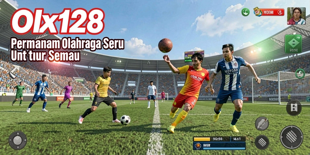 Tampilan gameplay OLX128 yang menakjubkan dengan aksi olahraga nyata.