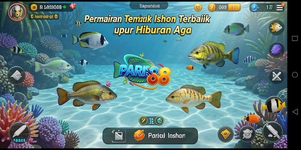 Tampilan menarik dari gameplay Tembak Ikan di PARIS88.