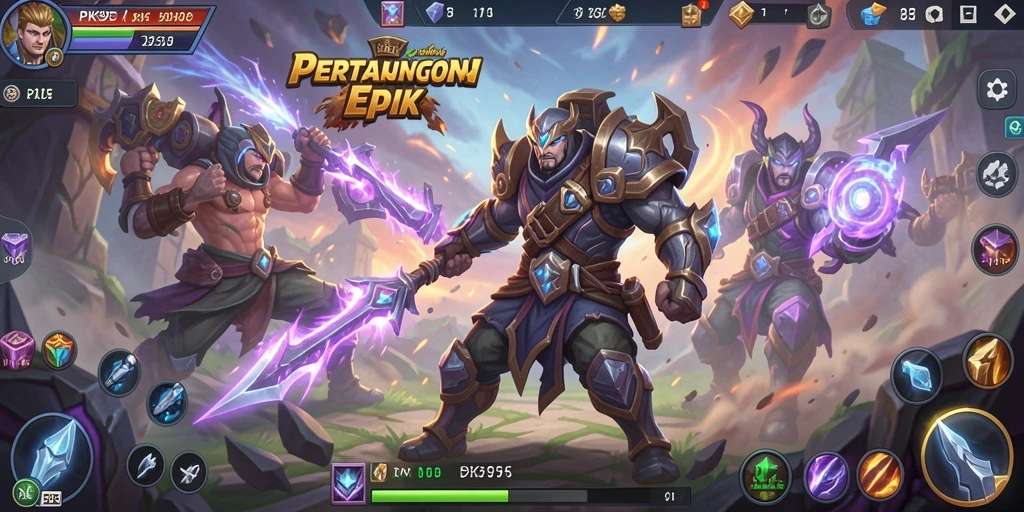 Tangkapan layar gameplay PK95 menampilkan pertarungan tim yang seru dan strategis.