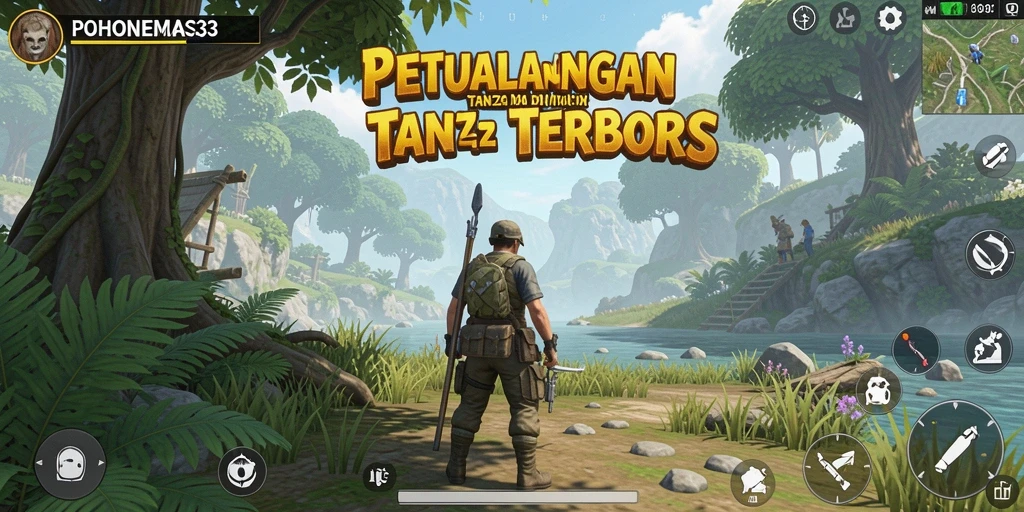 Tampilan menakjubkan dari gameplay POHONEMAS33 di dunia terbuka.
