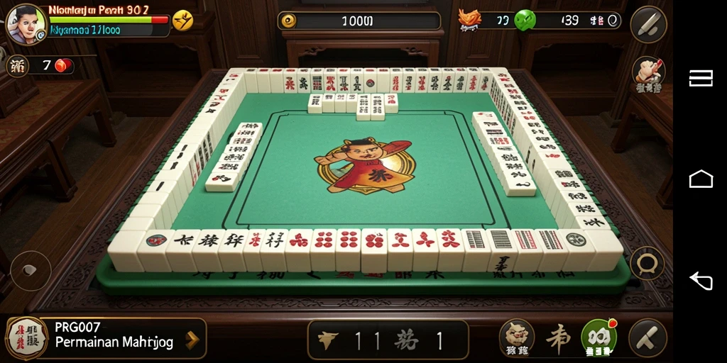Screenshot PRG007 menampilkan aksi permainan Mahjong yang seru.