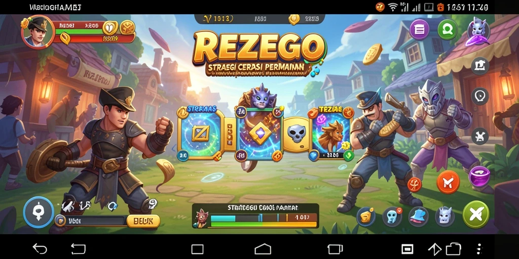 Screenshot permainan REZEGO yang menampilkan strategi dan taktik permainan.