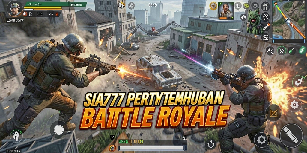 Tampilan gameplay epik SIA777 dalam pertempuran Battle Royale.