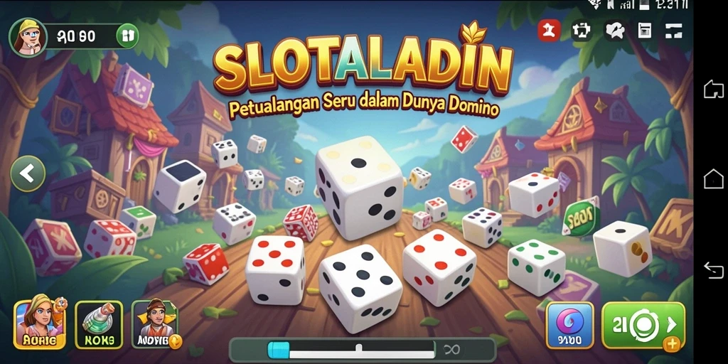 Screenshot utama SLOTALADIN menampilkan gameplay seru Domino.