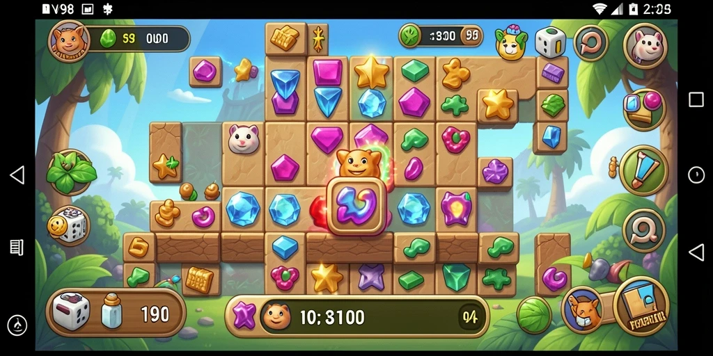 Tampilan gameplay V98 yang penuh tantangan dan strategi.