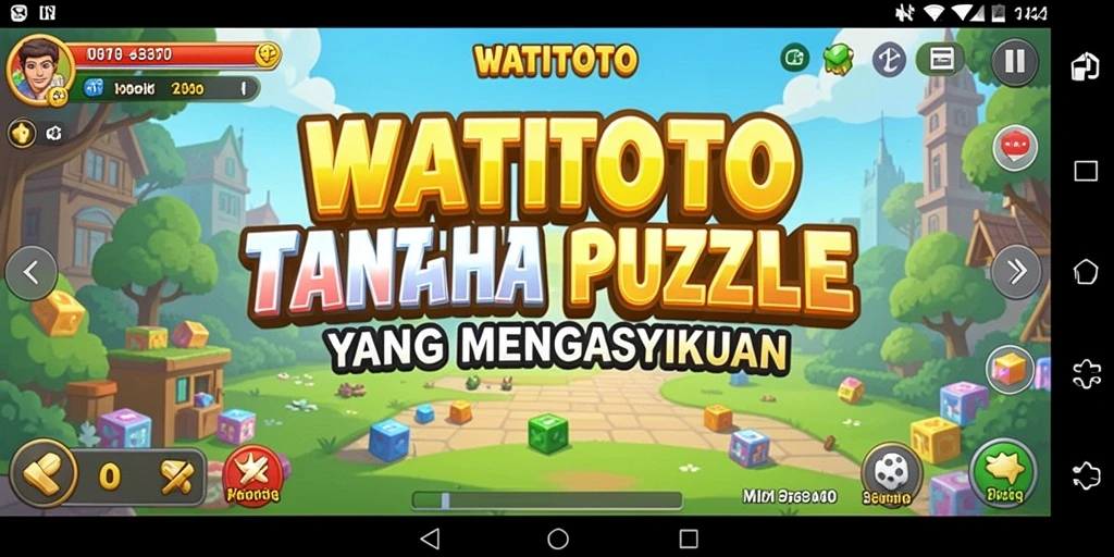 Tampilan gameplay WATITOTO yang menawan dengan puzzle menyenangkan.